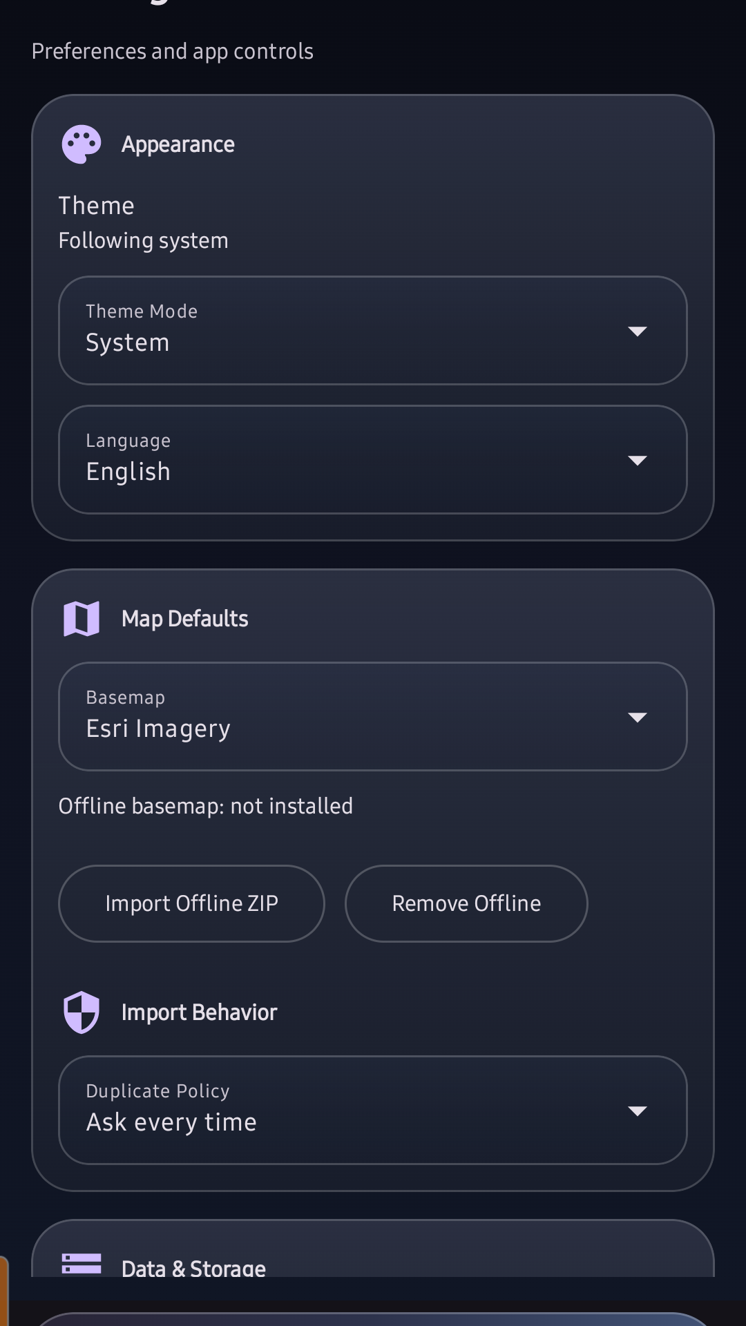 SField import data